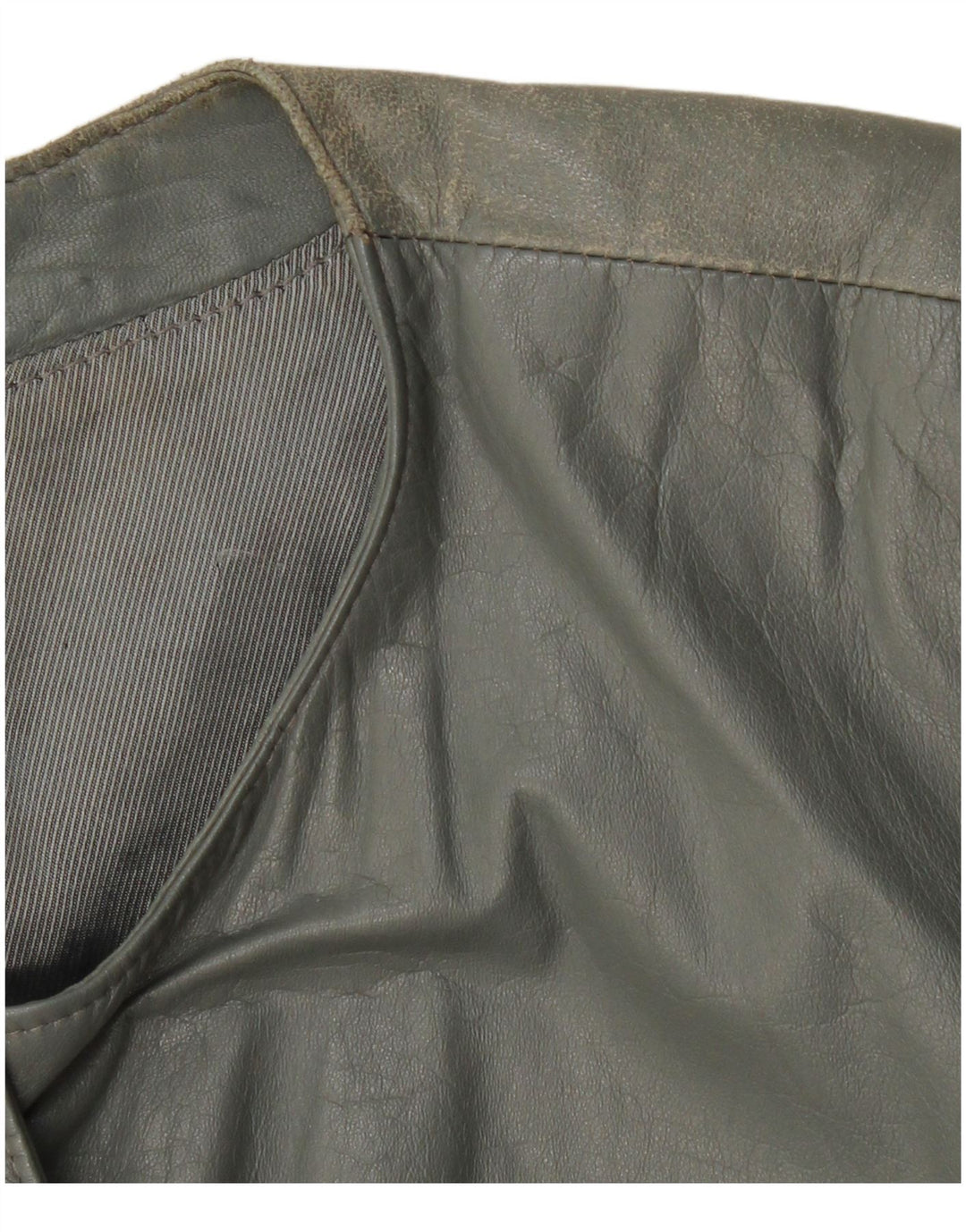 Giubbotto bomber in pelle da donna VINTAGE UK 12 Pelle grigio medio