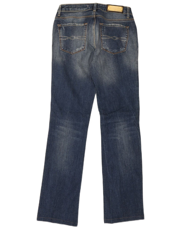 Jeans bootcut invecchiati da donna Zara EU 34 2XS W28 L30 cotone blu