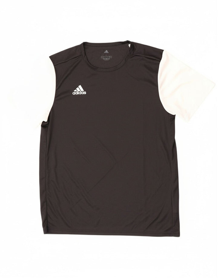 T-shirt Adidas Aeroready da uomo, grande, in poliestere color block nero