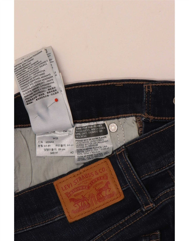 Pantaloncini di jeans da donna Levi's W25 XS cotone blu navy