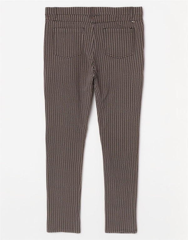 Pantaloni casual slim da donna Ellesse medi W30 L28 viscosa pied de poule grigia