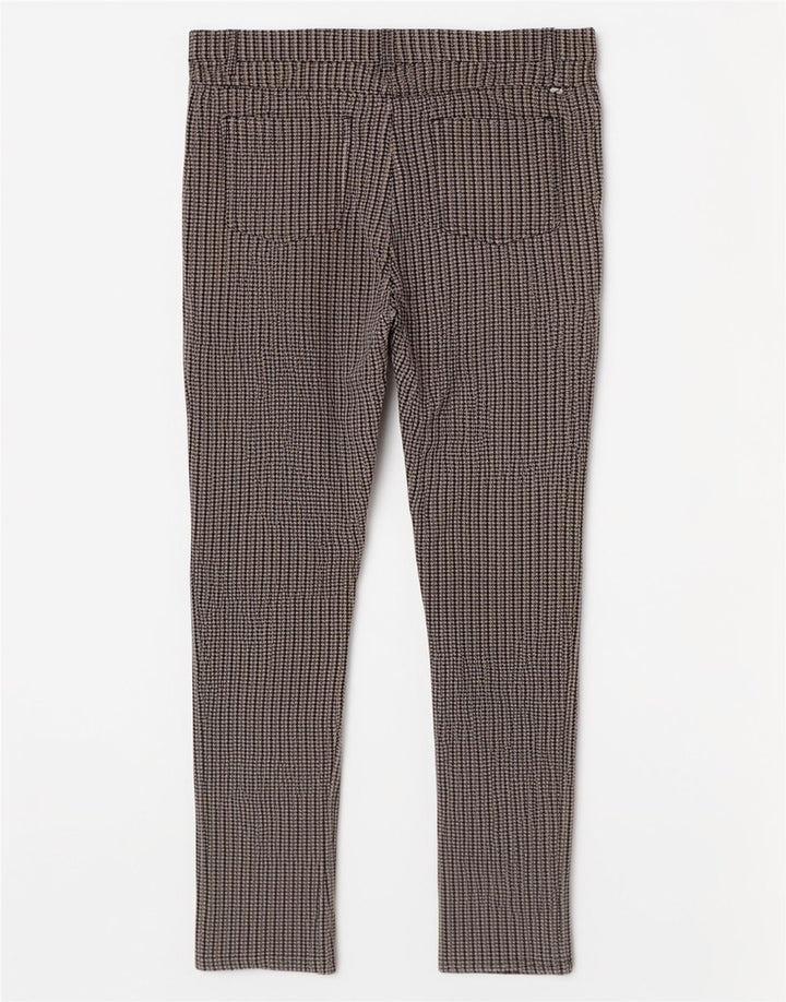 Pantaloni casual slim da donna Ellesse medi W30 L28 viscosa pied de poule grigia