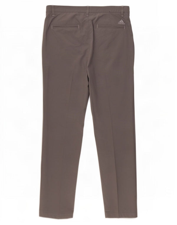 Adidas Mens Slim Chino Trousers W32 L32 Grey Polyester