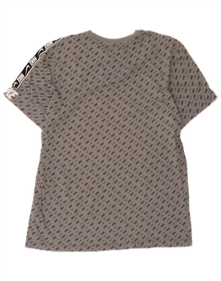 T-shirt grafica da uomo Nike Top in cotone maculato grigio medio