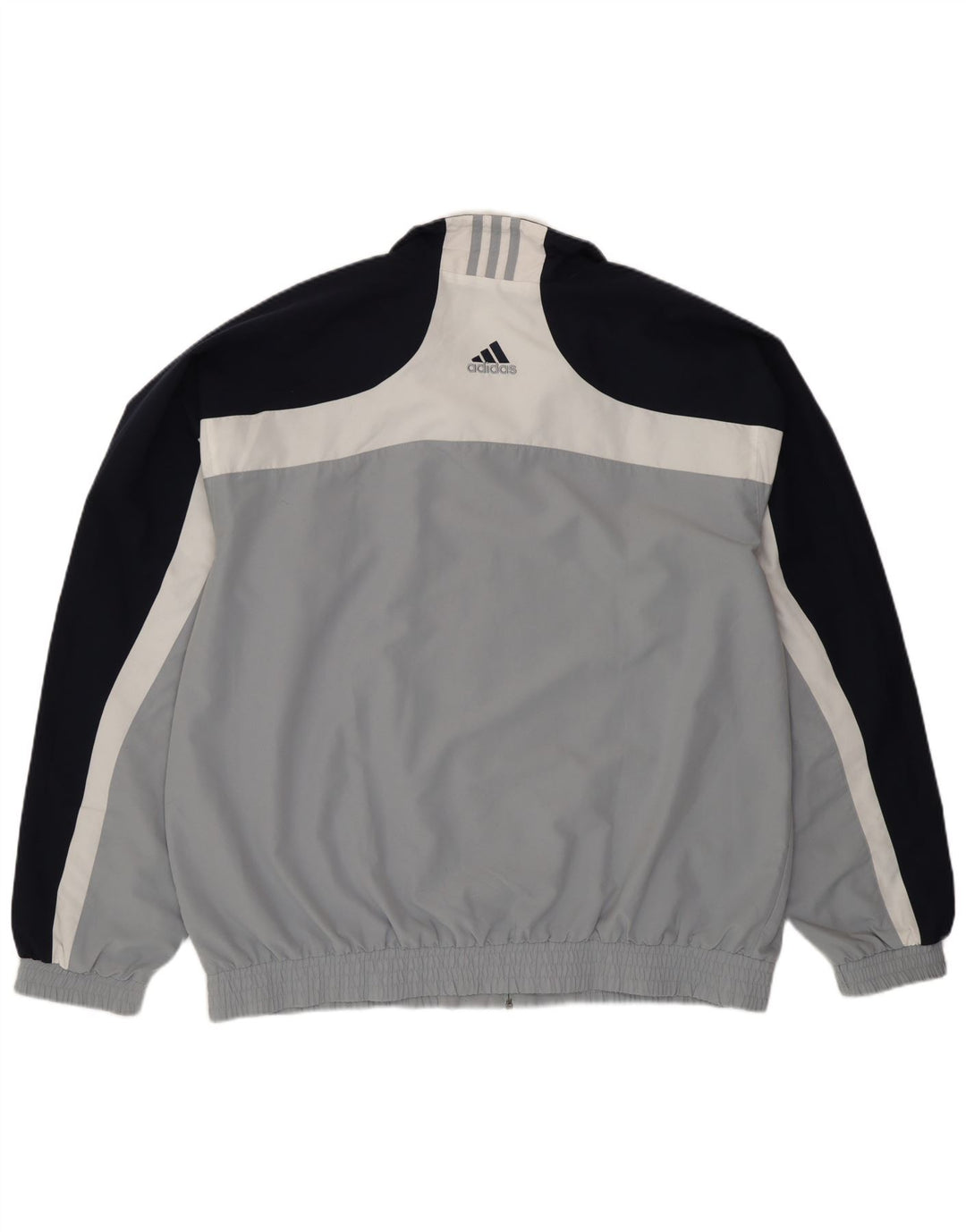 Giacca da tuta da uomo Adidas UK 46/48 XL Poliestere color block grigio