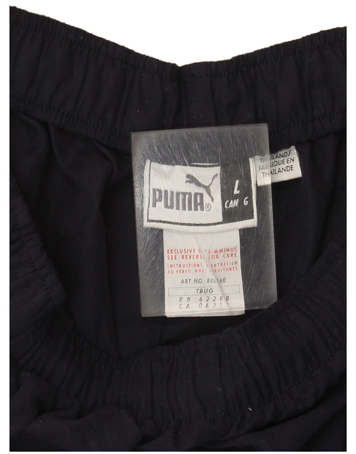 Pantaloni da tuta da uomo Puma Large in poliestere blu navy