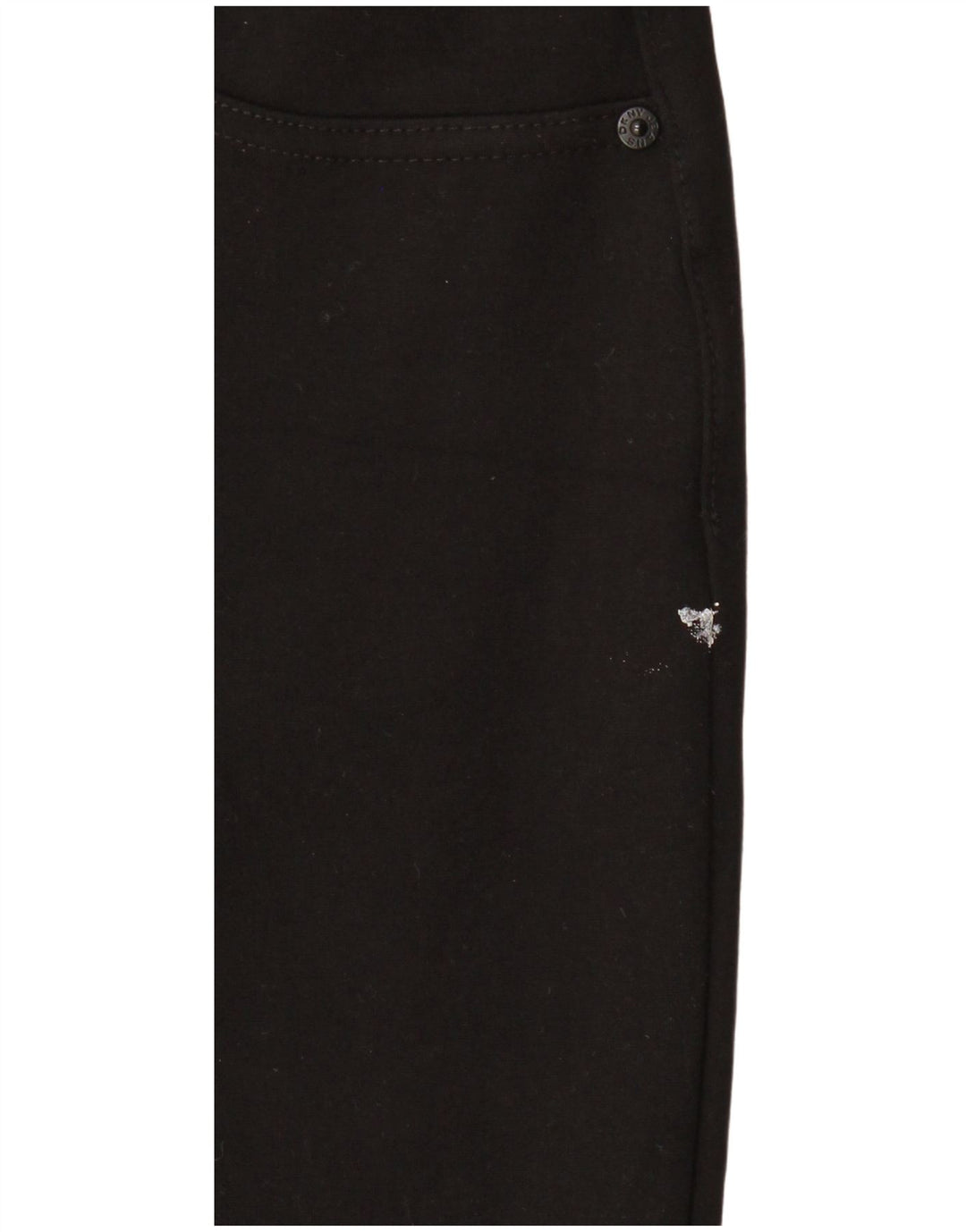 Pantaloni casual dritti da donna Dkny piccoli W27 L28 viscosa nera