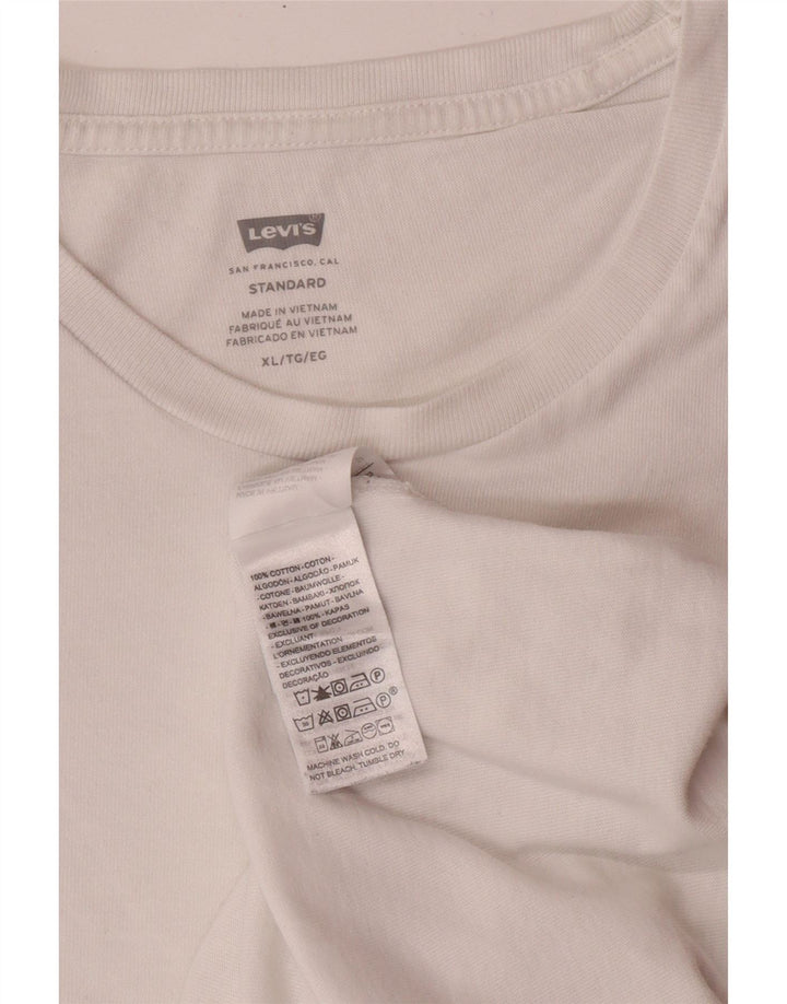 T-shirt da uomo con vestibilità standard LEVI'S XL in cotone bianco