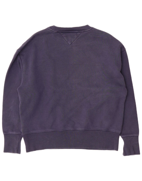 Tommy Hilfiger Uomo Felpa Maglione Medio Blu Navy Cotone