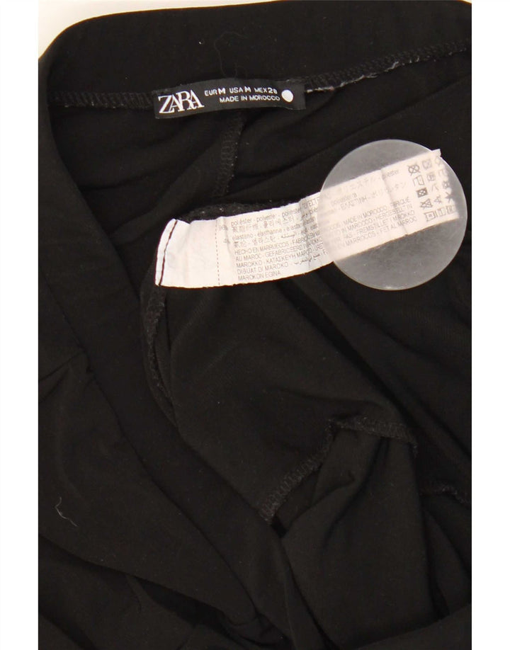 Pantaloni casual slim da donna Zara medi W28 L34 poliestere nero