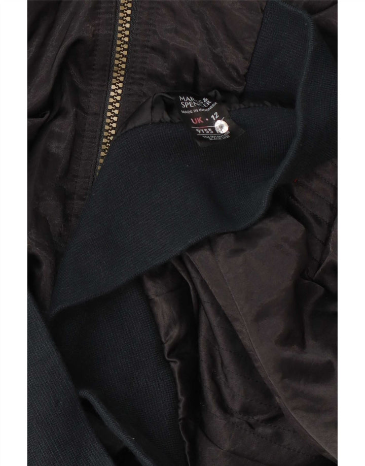 Giubbotto bomber da donna Marks & Spencer UK 12 Medium Black Colourblock