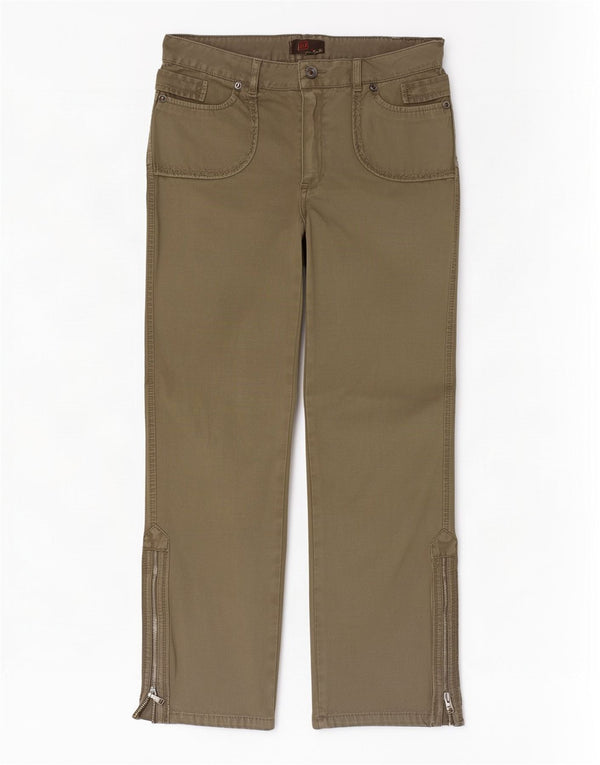 Pantaloni casual dritti da donna Liu Jo W32 L31 cotone kaki