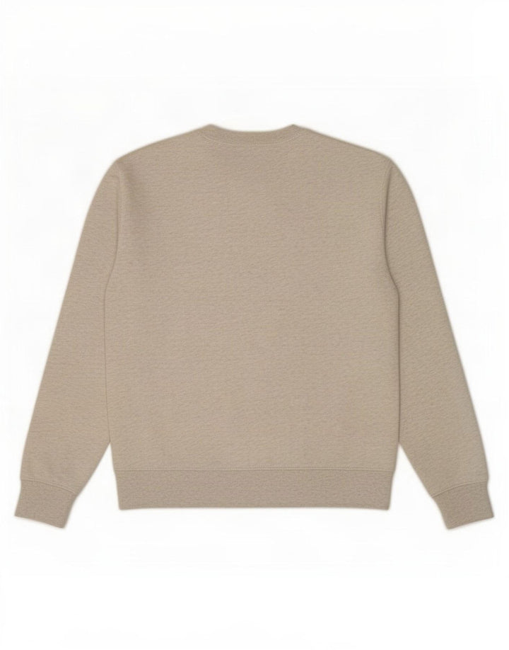 Felpa da uomo Marks & Spencer maglione cotone chiazzato beige medio