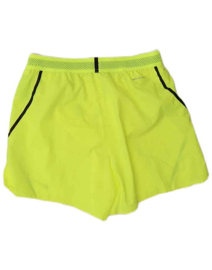 Pantaloncini sportivi da uomo Nike in poliestere giallo medio