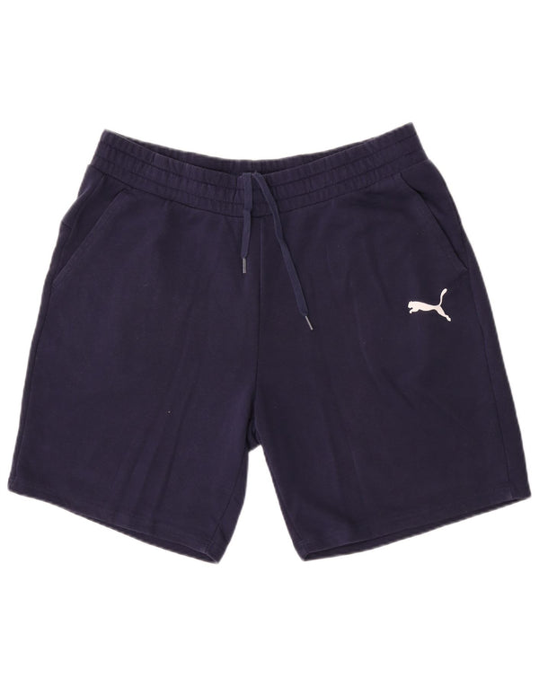 Pantaloncini sportivi da uomo Puma XL blu navy in cotone
