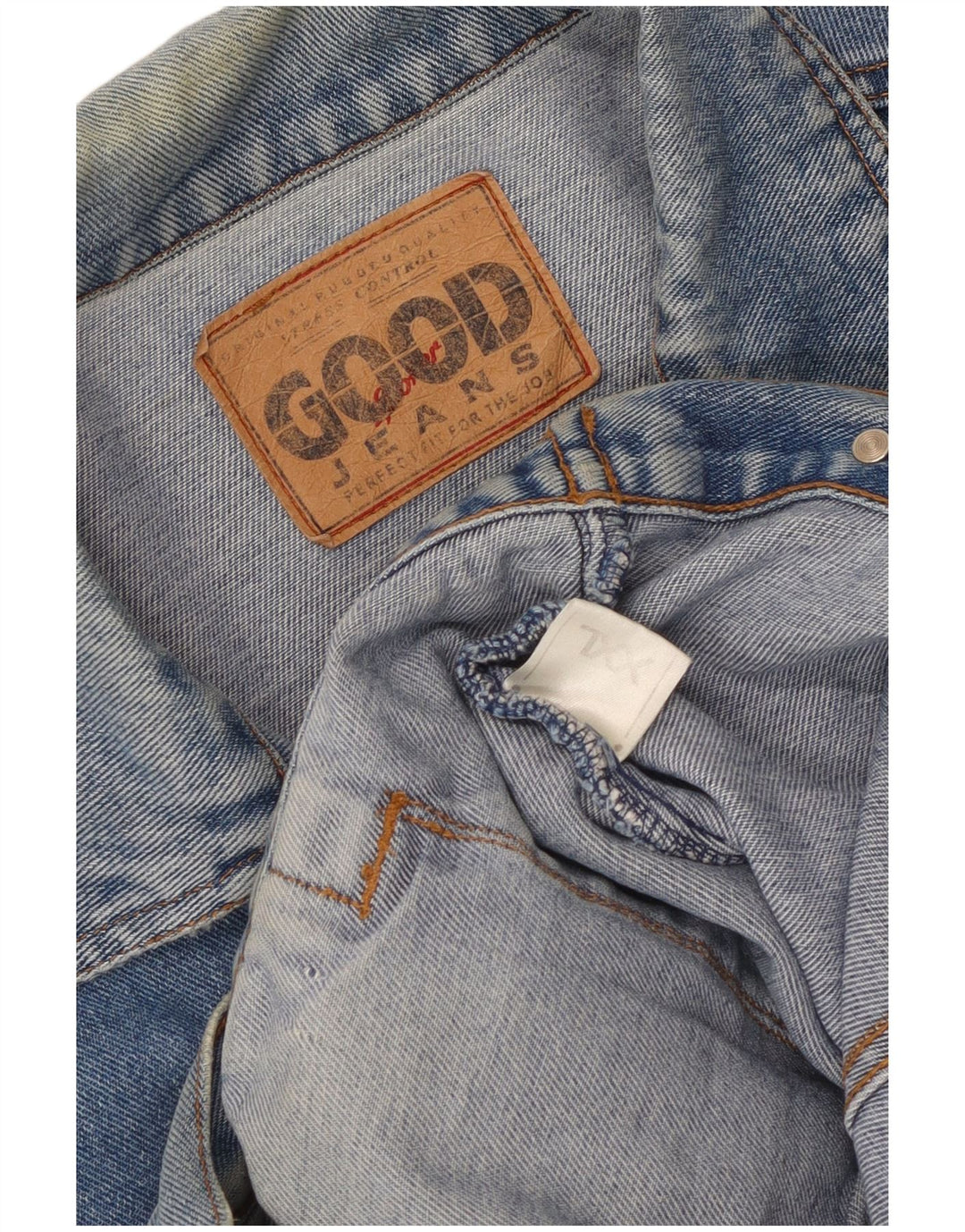 Giacca di jeans vintage da uomo UK 44 2XL cotone blu