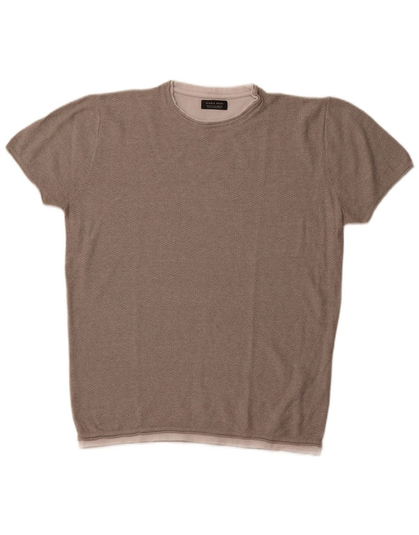 T-shirt da uomo ZARA Top Grigio medio