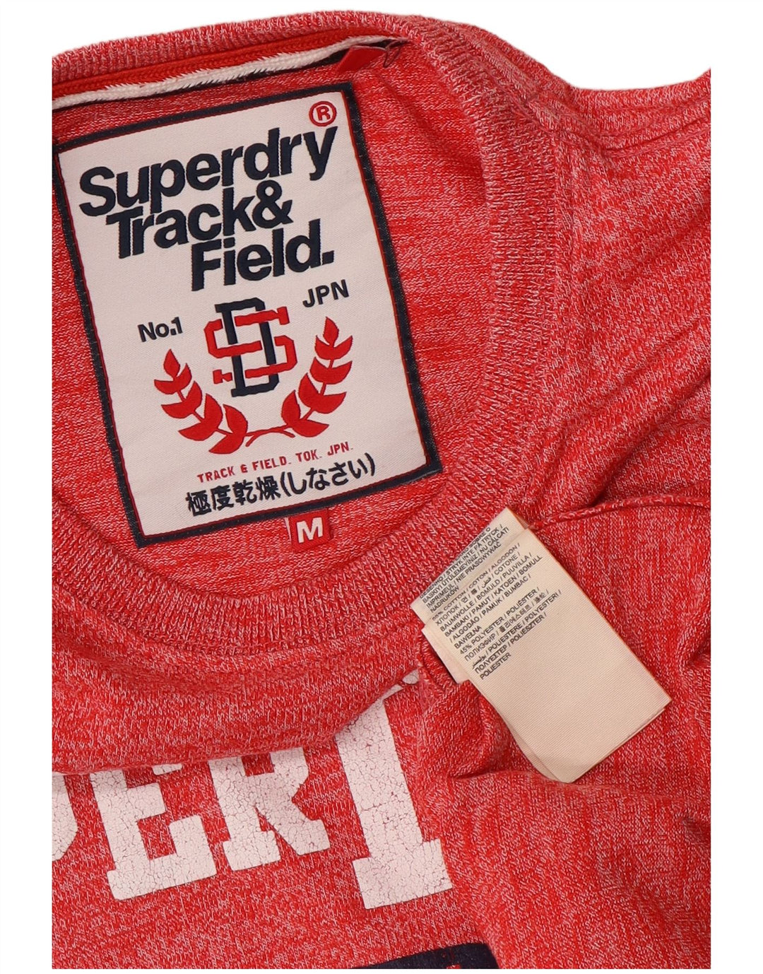T-shirt grafica da uomo Superdry Top in cotone rosso medio
