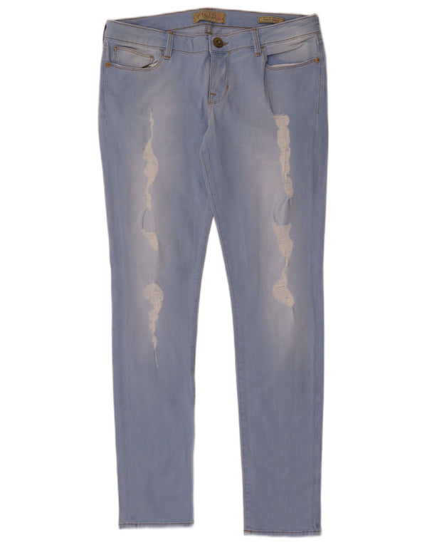 Jeans skinny effetto consumato Guess Starlet da donna W31 L32 cotone blu