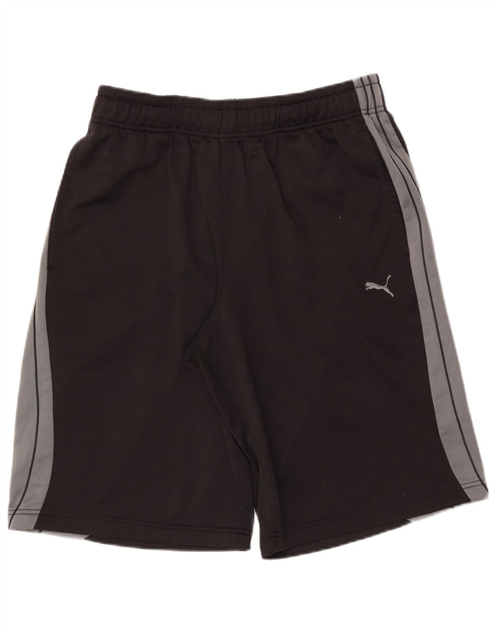Pantaloncini sportivi da uomo Puma Large neri in poliestere color block