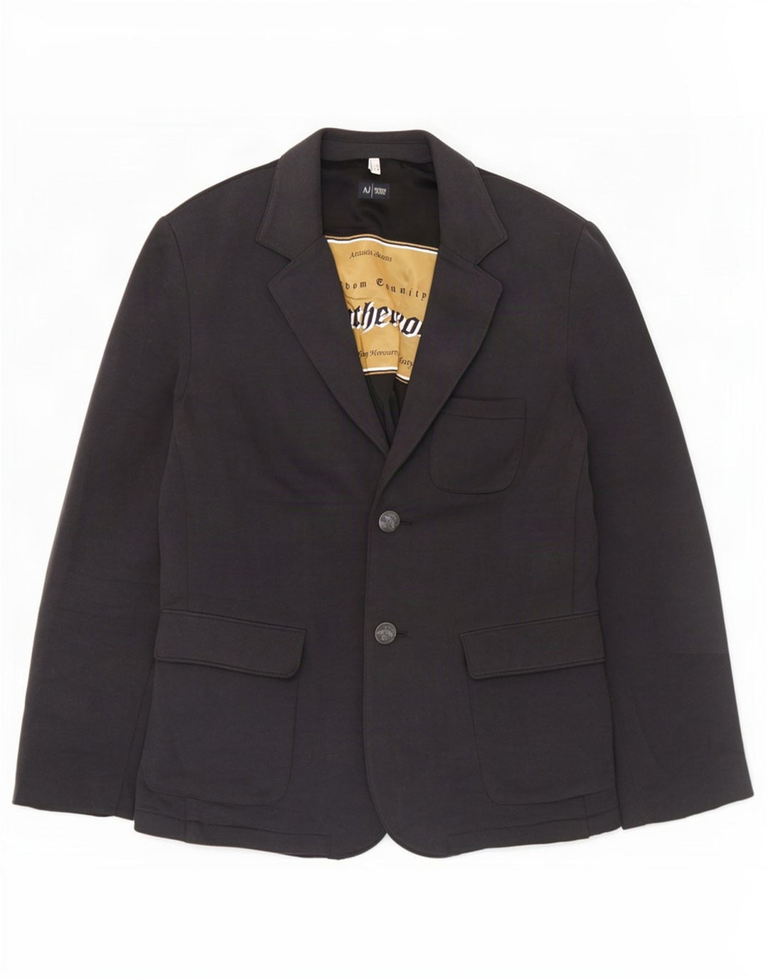 Giacca blazer da uomo a 2 bottoni Armani Jeans UK 44 2XL cotone grigio