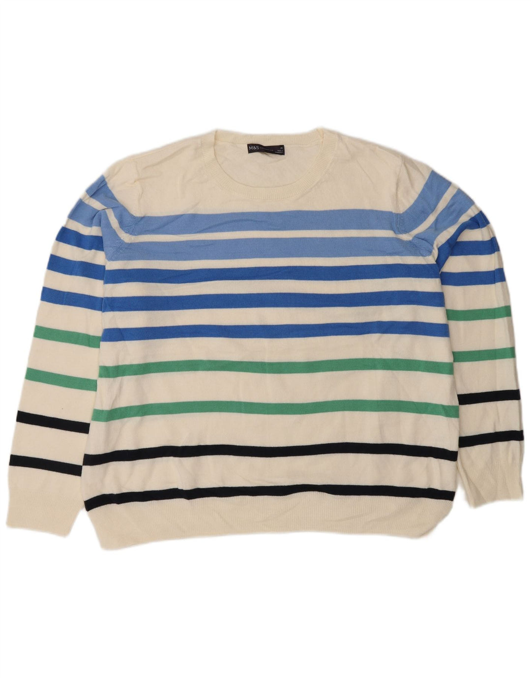 Maglione maglione girocollo da donna Marks & Spencer UK 20 2XL multicolore
