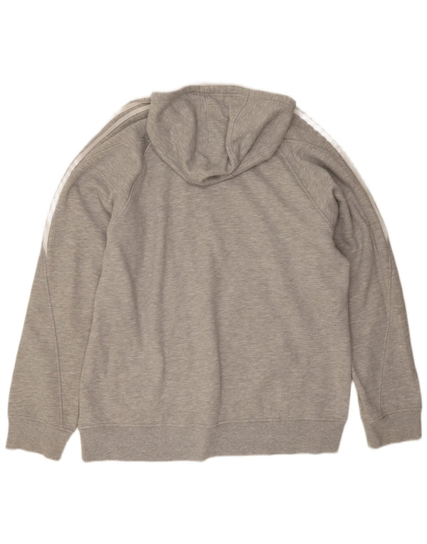 Felpa con cappuccio grafica da uomo Adidas 2XL in cotone color block grigio