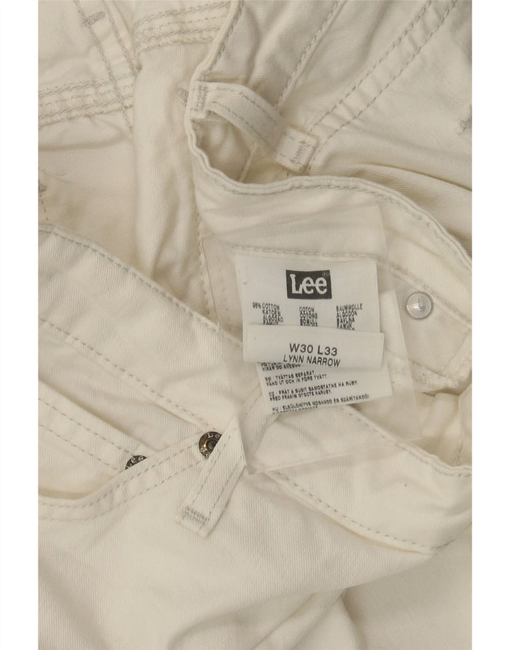 Jeans skinny Lynn da donna Lee W30 L33 cotone bianco