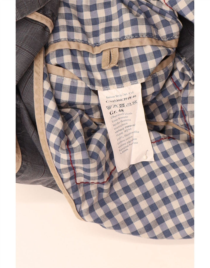 CAMEL ACTIVE Giacca blazer a 2 bottoni da uomo IT 48 Cotone a quadri blu medio