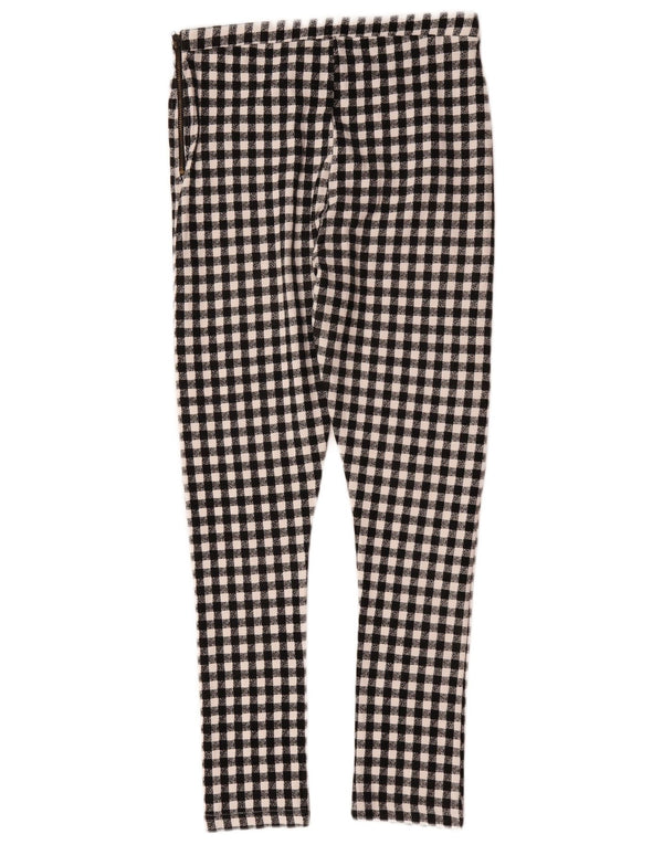 Pantaloni casual slim da donna Topshop UK 12 medi W28 L26 a quadretti neri
