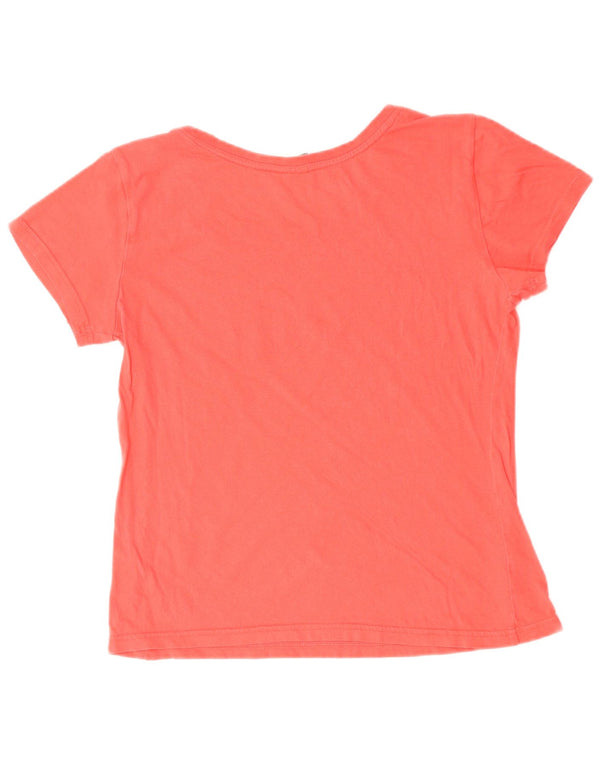 T-shirt grafica da donna ADIDAS Top UK 12 rosso medio in cotone