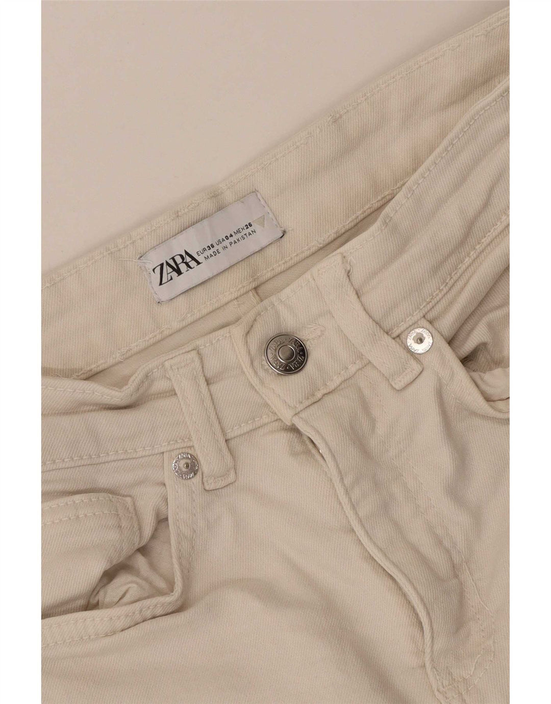 Jeans svasati da uomo Zara EU 36 XS W26 L25 Bianco