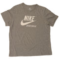 T-shirt grafica da uomo Nike Top XL in cotone chiazzato grigio