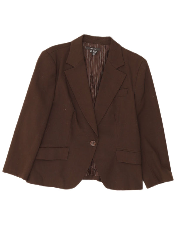 Giacca blazer a 1 bottone da donna Zara EU 44 XL poliestere marrone
