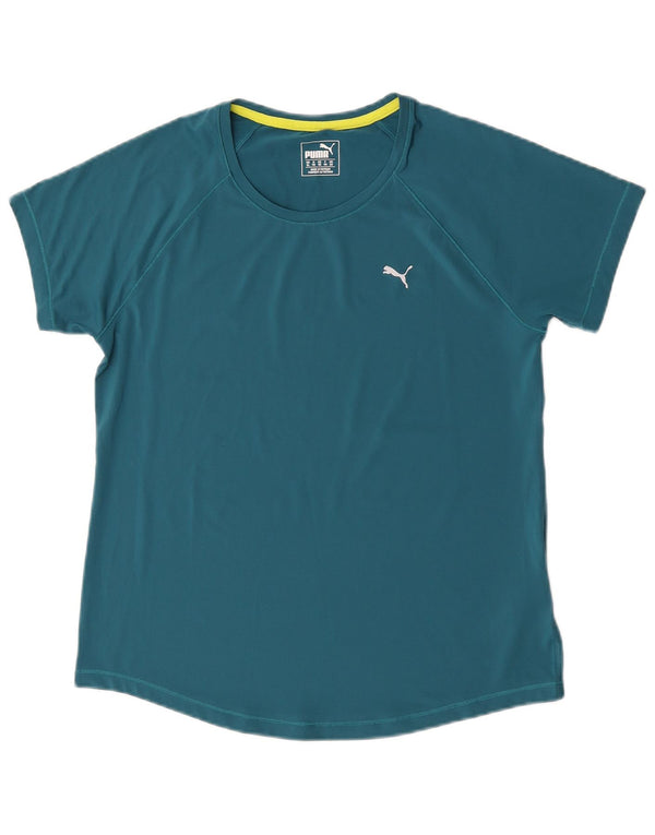 Puma T-shirt da donna Top UK 16 Large Verde Poliestere