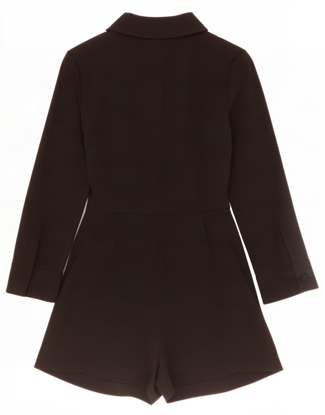 Tutina corta a maniche lunghe da donna Zara UK 10 piccola poliestere nera