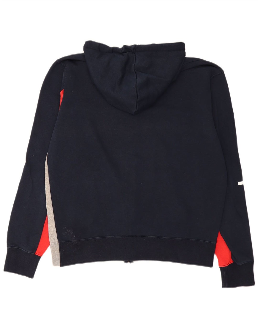 Maglione con cappuccio e zip grafica Champion da uomo, grande, in cotone color block blu navy