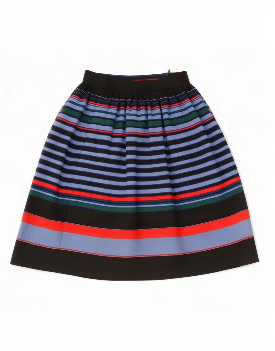 Gonna a trapezio da donna Zara XS W24 poliestere a righe multicolore