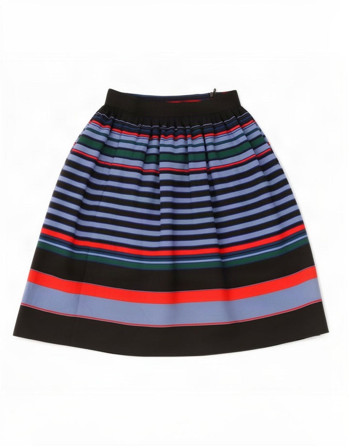 Gonna a trapezio da donna Zara XS W24 poliestere a righe multicolore