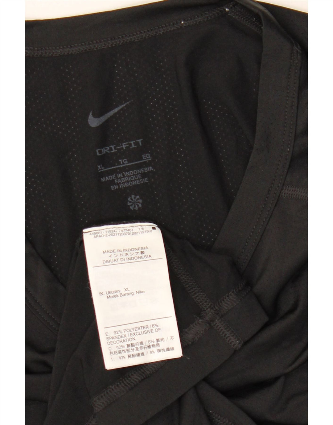 T-shirt da uomo Nike Top XL nera in poliestere