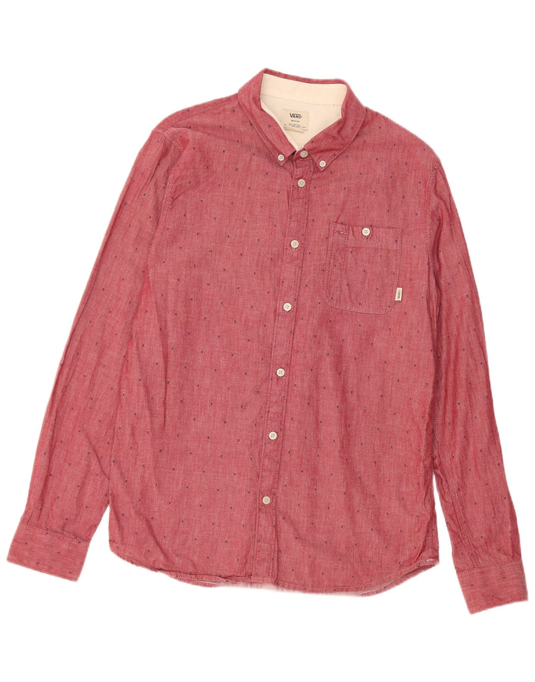 Camicia da uomo Vans in cotone maculato rosso medio