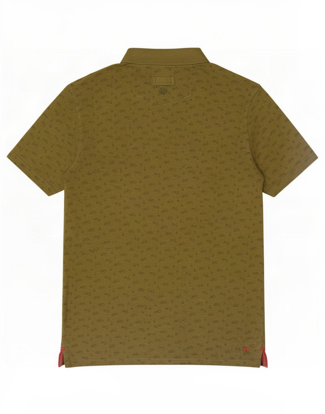 Polo da uomo con motivo astratto Fat Face, cotone kaki medio