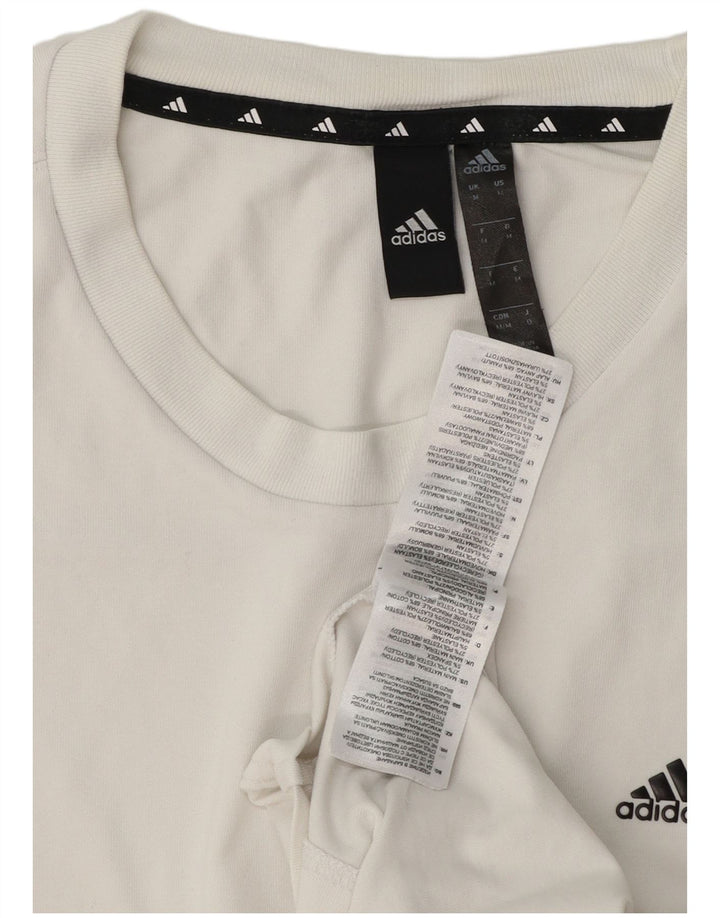 T-shirt da uomo Adidas Top in cotone bianco medio