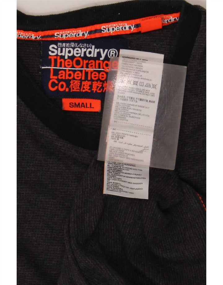 T-shirt da uomo Superdry Top Small in cotone grigio