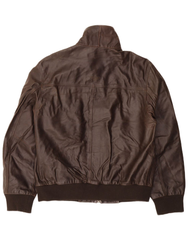 Giacca in pelle da uomo Dockers UK 40 grande marrone