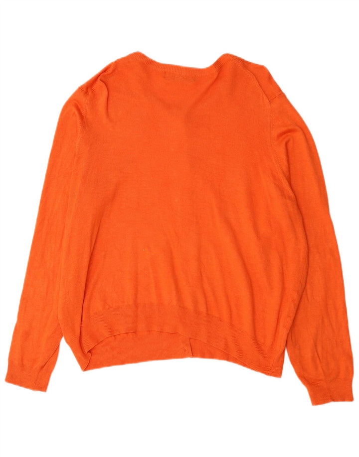 Maglione cardigan da donna Marks & Spencer UK 18 XL Arancione