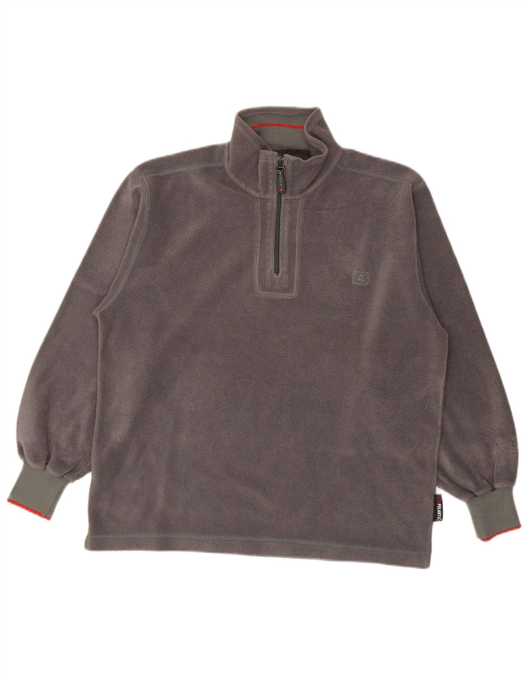 Maglione in pile da uomo Invicta Polartec con zip e collo grande grigio