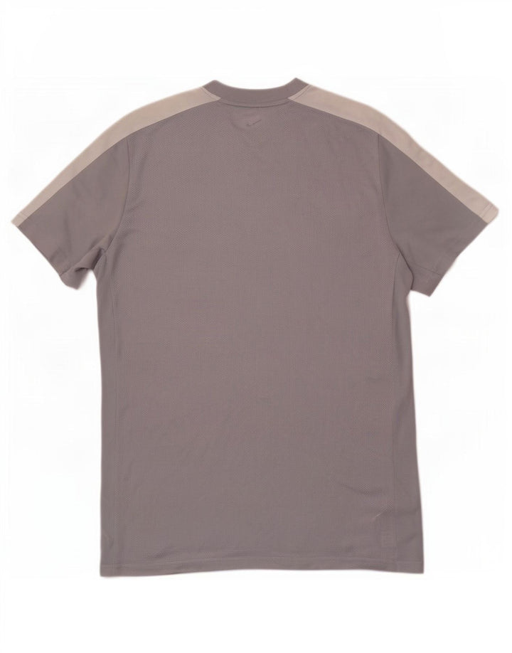 T-shirt Nike da uomo Dri Fit Slim Top Large in poliestere color block grigio