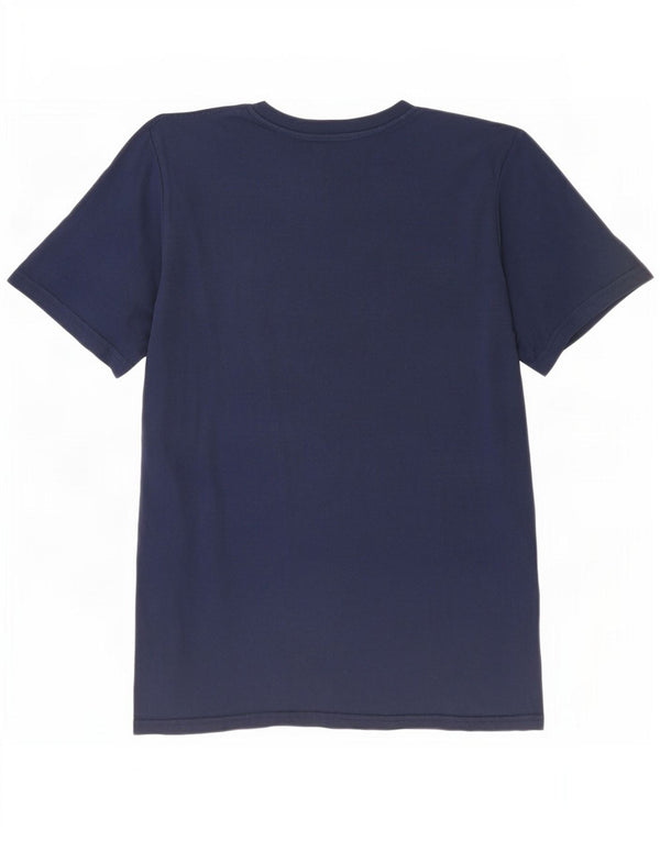 Ellesse Mens Graphic T-Shirt Top Large Navy Blue Striped Cotton