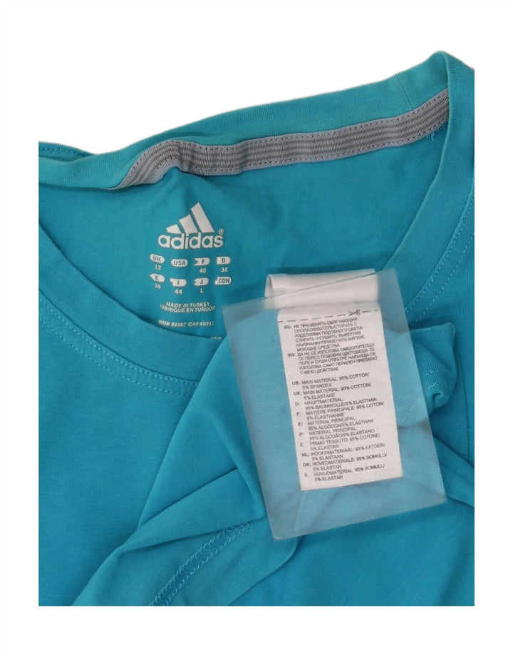 T-shirt da donna Adidas Top UK 12 cotone blu medio